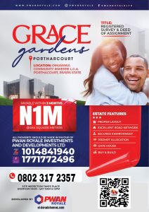Affordable Land For Sale Nigeria: Grace Gardens  Estate Phase 1, Port Harcourt