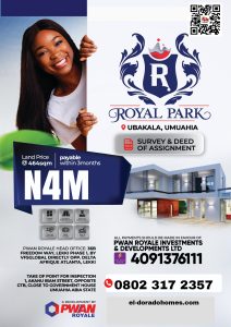 Affordable Land For Sale in Nigeria: Royal Park Estate, Ubakala