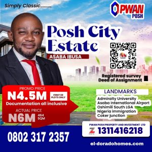 Affordable Land For Sale in Asaba: POSH City Estate, Ibusa