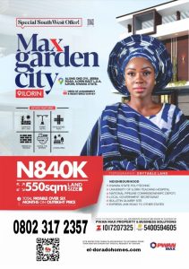 Affordable Land For Sale in Ilorin: MAX Gardens Estate, Oke Oyi