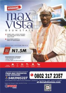 ๐ก Affordable Land For Sale in Oshogbo: MAX Vista Estate, Egbedi