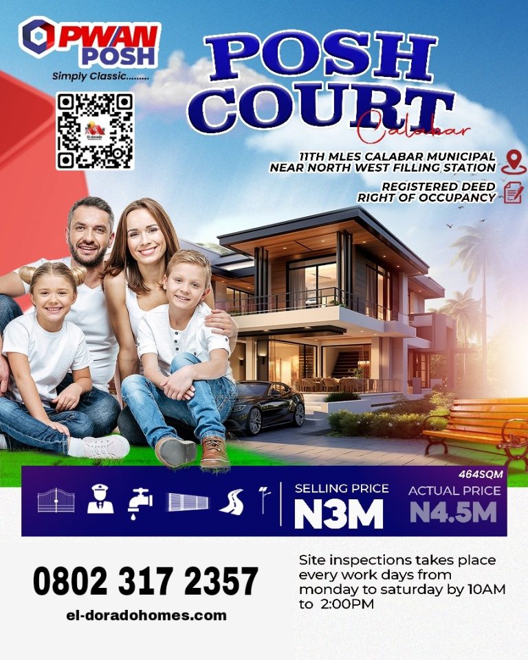 Cheap & Genuine Land in Calabar, Posh Court Estate 11th Miles