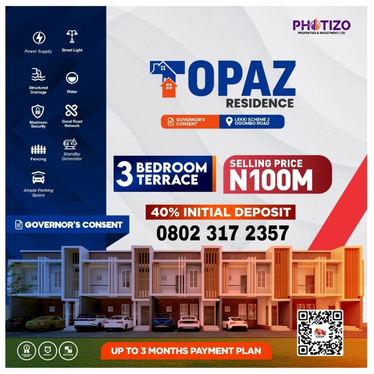 Buy Smart Homes in Lekki, Lagos – Modern 3-Bedroom Apartments at ₦100M