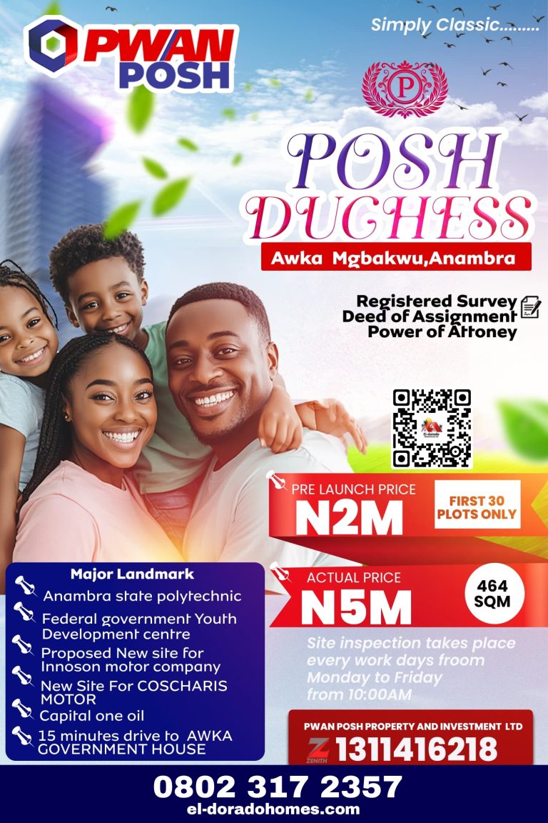 Land for Sale in Awka Nigeria, Posh Duchess Estate Mgbakwu | Invest in Anambra Real Estate