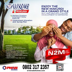 Buy Cheap Land in Makurdi Today, Flourish Luxury Villas Estate Welfare Quarters Extension