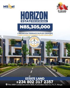 Luxury Apartments & Duplexes for Sale in Abuja, MSHEL Horizon Estate Kukwaba