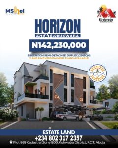 Luxury Apartments & Duplexes for Sale in Abuja, MSHEL Horizon Estate Kukwaba