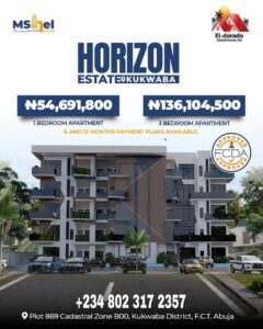Luxury Apartments & Duplexes for Sale in Abuja, MSHEL Horizon Estate Kukwaba