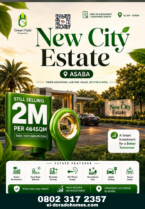 Plots For Sale In Asaba Nigeria, New City Estate – Secure Your Future With Real Estate