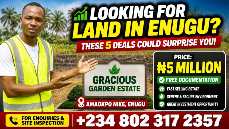5 Powerful Prime Land Deals for Sale in Enugu, Gracious Garden Estate, Amaokpo Nike